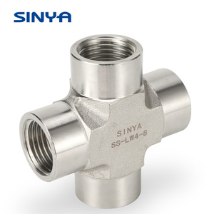 L'instrumentation Raccords De Tuyauterie Croix Femelle 6000 Psi 1/2 Femelle NPT en acier Inoxydable 316 Duplex Monel, Hastelloy - Product Image 1