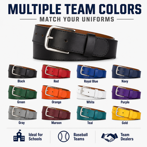 Ceintures de baseball en cuir pour adultes en gros, ceintures d'uniforme d'équipe multicolores personnalisées pour les équipes de baseball OEM ODM - Product Image 5