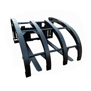 Radlader Kompakt lader Anbaugeräte Holzgras Greifer Farm Grab Holzkran Heu Speer Paddel gabel mit oberer Klemme - Product Image 3