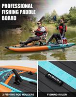 Bateau de pêche gonflable de vente en usine OEM 600lb canoë Kayak 32 ''+ 15'' planche à pagaie gonflable ultra large avec siège