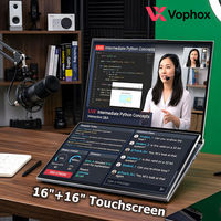 Laptop con Doppio Schermo 16+16 Pollici Personalizzato, Intel I5 12450H, per Didattica Online e Apprendimento a Distanza, Computer con Touch Screen, Vendita all'Ingrosso