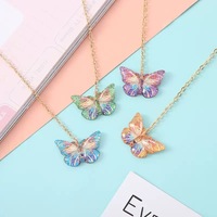 Marque-page en métal esthétique en forme de papillon avec pompon, marque-page émaillé pour femme, cadeau, papeterie Kawaii, fournitures scolaires en gros