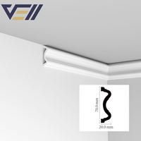 Moulure décorative artistique VELL LED PS pour plinthe, corniche, panneau mural, plafond et bordure de sol pour décoration intérieure