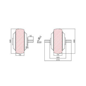 Motor de Cubo Sin Escobillas de 6 Pulgadas, Carga de CC de 250 kg, Rueda Eléctrica Magnética, Motor de Cubo Bldc con Engranaje de Alto Torque - Product Image 5