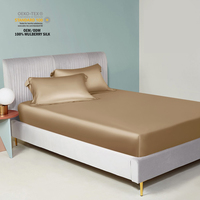 Ensemble de literie en soie artificielle, drap-housse en soie, tailles simple, double, queen, king