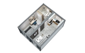 2023 sang trọng thời trang biệt thự thời trang container nhà Modular prefabricate phẳng gói container nhà với phòng đậu xe - Product Image 5