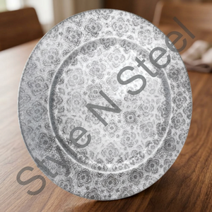Luxury Creative Dried Fruit Candy Plate Server Ware <b>Snack</b> <b>Tray</b> Laser Etching Design <b>Tray</b> Serving Plate Stainless Steel - Product Image 3
