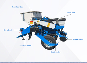 <span class=keywords><strong>Sembradora</strong></span> de Maíz de 2 Filas con Succión de Aire, Abridores de Doble Disco sin Labranza y Ajuste de Caja de Engranajes, Plantación Neumática de Alta Precisión para los Mejores Rendimientos - Product Image 2