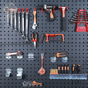 Kit de Panel Metálico Perforado <span class=keywords><strong>para</strong></span> Pared con Ganchos, Organizador de <span class=keywords><strong>Herramientas</strong></span> Resistente <span class=keywords><strong>para</strong></span> Escritorio, Panel de Exhibición <span class=keywords><strong>para</strong></span> Hogar y Garaje |   Taller - Product Image 3