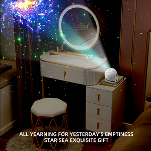 Proyector LED de Galaxia Espacial, Proyector de Estrellas Cósmicas, Luz Nocturna de Cielo Estrellado con Altavoz y Control Remoto para Decoración de Dormitorio, Regalo de Navidad para Niños - Product Image 3