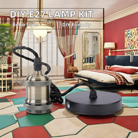 Kit de support de lampe vintage E27 en céramique, cordon de suspension tressé torsadé, fil électrique, douille de lampe suspendue DIY pour ampoules