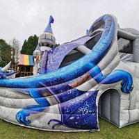 Château gonflable Dragon's Age, nouvelle conception, combo de trampoline et de toboggan, maison de trampoline avec toboggan à vendre