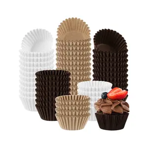 Doublures de gâteaux à muffin au chocolat, 6cm, 1 pièce, marron, pour cuisson, cupcakes, papier résistant à la graisse, étui, moule