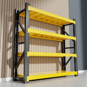 Étagères de stockage industrielles robustes en métal, étagères de garage réglables, étagères de stockage sans boulons pour entrepôt, capacité 200 kg - Product Image 1