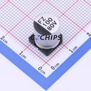 Condensador Electrolítico de Aluminio SMD FZ1K101M1013, D10xL13mm 100uF 20% 80V 10mm - Product Image 1