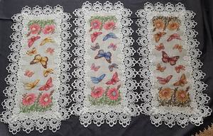 Hoa hồng thêu chữ thập bảng <span class=keywords><strong>Runner</strong></span> với cutwork - Product Image 3