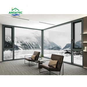 Ventanas abatibles de vidrio con inclinación y giro Individual Doble hacia afuera Ventana abatible de aluminio Toldo <span class=keywords><strong>Bisagra</strong></span> <span class=keywords><strong>Puerta</strong></span> francesa abatible - Product Image 1
