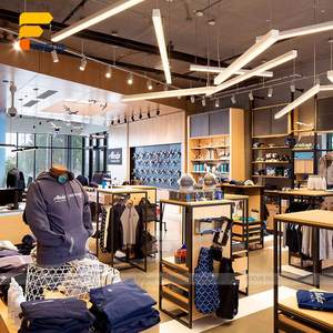 Estante de almacenamiento de ropa de pared de exhibición de cubo de madera estante colgante de ropa Mostrador de exhibición tienda de moda al por menor muebles de accesorios - Product Image 4