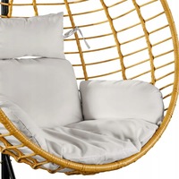 Fauteuil suspendu en forme d'œuf, couleur naturelle, moderne, pour jardin, patio, extérieur