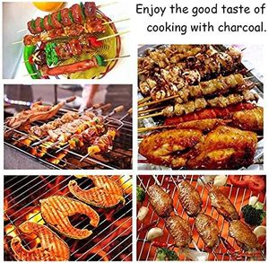 <b>Small</b> Outdoor Charcoal Grill Trolley Foldable Portable Anti-Rust Non-Stick Detachable High Quality Round Rack Home BBQ Grill - Product Image 5