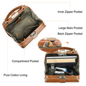 กระเป๋าหนังวัวแท้ทรง<span class=keywords><strong>หมอ</strong></span> หลายขนาด สำหรับผู้หญิง ยี่ห้อ Contact's ดีไซน์ย้อนยุค สวยหรู ใช้ได้ทุกวัน พร้อมจี้และตัวล็อค - Product Image 4