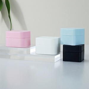 Custom Round Blaclk White Blue pink Square <b>Plastic</b> Cosmetics Containers Body Cream <b>Jar</b> Empty <b>Plastic</b> <b>Jars</b> for Skin Care - Product Image 6