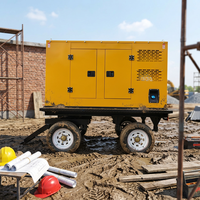 Groupe électrogène diesel silencieux Weichai 30 kW 37,5 kVA sur remorque, station d'alimentation mobile pour utilisation en extérieur