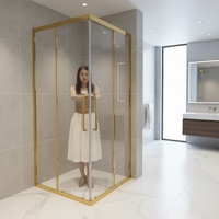 Puerta Corredera para Ducha de Baño Seawin, Diseño Popular, 8/10/12 mm, con Marco, Vidrio Templado, Cabina de Ducha