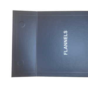 Boîte cadeau de luxe écologique noire rigide pliable en éponge avec logo personnalisé en relief pour écharpe, ceinture, chapeau, <span class=keywords><strong>mouchoir</strong></span> - Product Image 3