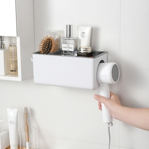 Support mural de rangement pour sèche-cheveux de haute qualité, sans perçage, en plastique, pour salle de bain - Product Image 2