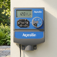 Pengontrol Timer Irigasi Taman Analog Aqualin untuk Sistem Tetes Luar Ruangan, Penggunaan Keran & Selang, Ramah Lingkungan, Pemrograman Otomatis