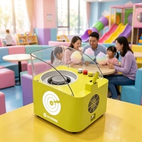 Nouvelle machine à barbe à papa électrique de table compacte, professionnelle, avec housse anti-poussière, pour parcs d'attractions, anniversaires et boulangeries