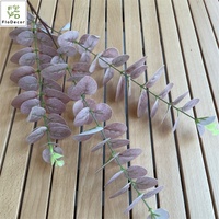 Feuilles d'eucalyptus artificielles au toucher réel, haute qualité, 3 branches, plante pour la décoration de la maison