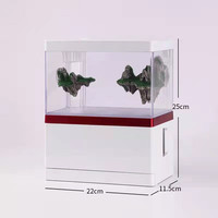Zaehetian — Mini Aquarium acrylique USB à usage domestique, petit réservoir de poissons de bureau