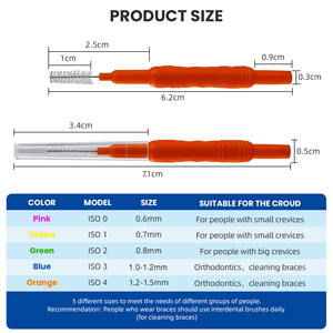 Pennelli interdentali personalizzati per cure dentistiche di colore blu - Product Image 2