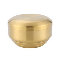 Bol à soupe créatif pour la maison Style coréen 304 Bol en acier inoxydable à double couche avec couvercle Bol Kimchi pour enfants