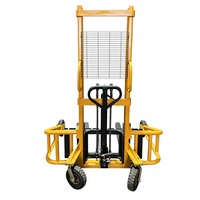JICHUAN Manueller Hydraulischer Palettenhubwagen mit 90mm Gabelhöhe und PU/Gummi/Nylon-Rädern für Geländeeinsatz