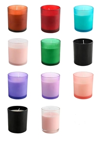 Private Label Luxury Paint Black Glass Can Soy Wax Fragrance Oils candele profumate alla lavanda - Product Image 4