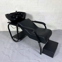 Fauteuil de lavage pour salon de coiffure en métal, mobilier commercial au design moderne et épuré pour salons de coiffure et barbiers, vente en gros