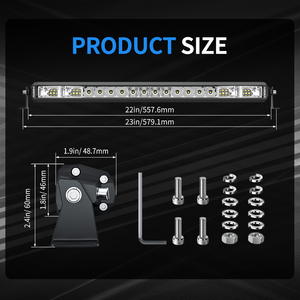 Aurora 12 20 22 32 42 52 pouces de large, éclairage combiné pour scène, éclairage IP68 étanche, barre lumineuse LED tout-terrain pour camion 4x4, pour voiture - Product Image 6