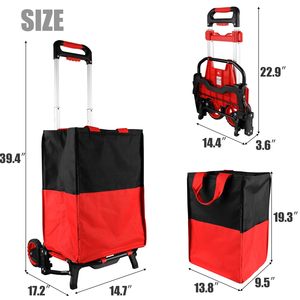 3 in 1 Aluminum Heavy Duty Multifunctional <b>Foldable</b> Platform <b>Cart</b> 300kg Load Capacity OEM Trolley for Shopping Storage - Product Image 5