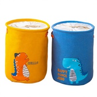 Panier à linge pliable avec cordon de serrage, design mignon de dessin animé, panier de rangement pour vêtements sales, organisateur de linge en EVA pour la chambre à coucher