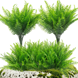 Faux fougères en plastique, verdure artificielle en vrac, résistantes aux UV, sans <span class=keywords><strong>entretien</strong></span>, pour espaces de travail modernes et salles de coworking, usage commercial - Product Image 6
