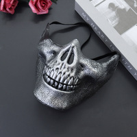 Masque de cosplay de super-héros tête de mort transfrontalier, demi-masque d'horreur en plastique pour Halloween, accessoires de fête costumée