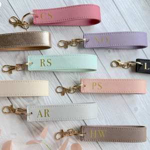 Cross-border spot PU leather key pendant, <b>couple</b> engraving car key <b>ring</b>, personalized laser key <b>ring</b> - Product Image 1