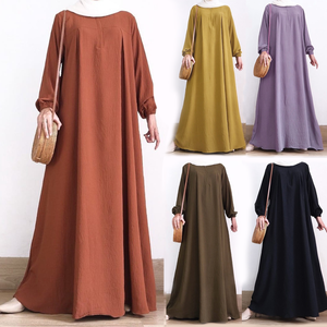 All'ingrosso EID islamico alla moda <span class=keywords><strong>elegante</strong></span> Khaleeji modesto Abaya <span class=keywords><strong>Donna</strong></span> Musulmana Dubai signore donne musulmane vestono ragazze Casual Abaya - Product Image 3
