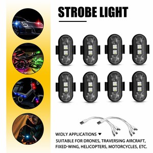 8Pcs <b>Wireless</b> LED Strobe Lights RGB 8 Colors Flash Warning <b>Lamps</b> USB Charging - Product Image 2