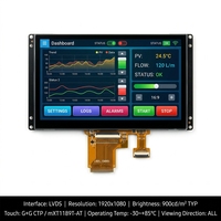 Pantalla LCD TFT IPS TMK de 15.6 Pulgadas, 1920x1080, LVDS 30 Pines, Táctil Capacitiva G+G, 900cd/m, -30~85°C, Industrial, HMI, Automatización, 1 Año de Garantía