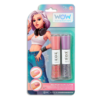 Vernis à ongles 2-en-1 écologique 15 ml imprimé pailleté sans LED avec motif diamant coloré dans un emballage boîte colorée par WOW GENERATION