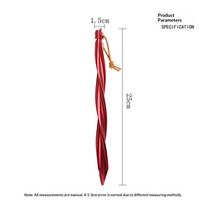 Aluminum Alloy Ground PEGS Outdoor <b>Canopy</b> <b>Tents</b> Spiral 25cm Rope V-Shaped Lightweight Triangular Accessories - Product Image 3